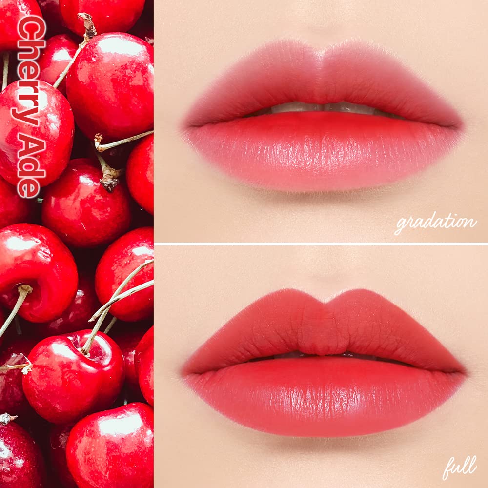 Dear Darling Water Tint Cherry Ade (21AD) | Vivid Color Lip Stain with Moisturizing Weightless & Non-Sticky Finish Lip Stain | Smudge-Proof & Lightweight Lip Tint | K-Beauty